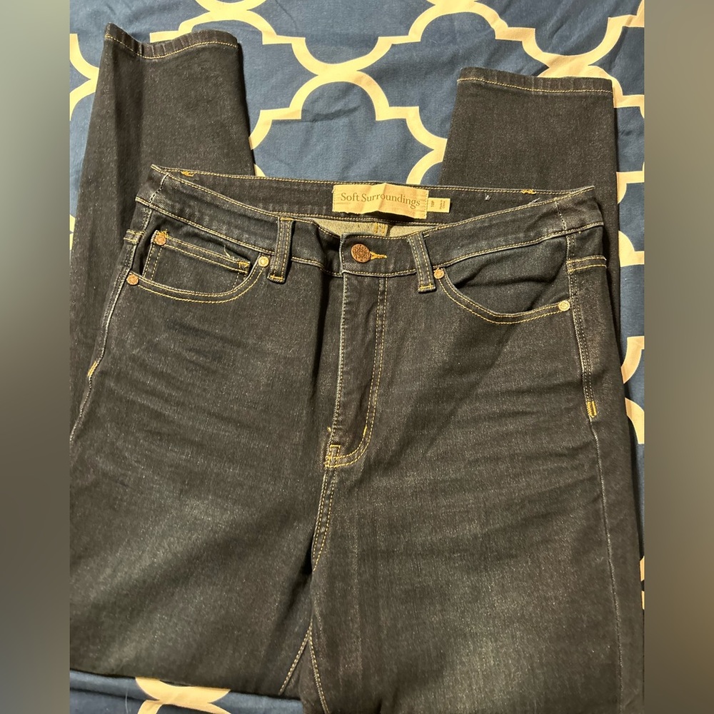 EUC Soft Surroundings Dark Wash Skinny Jeans 10p